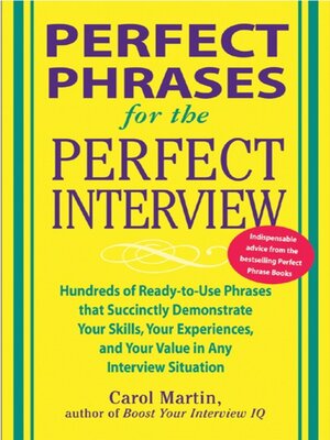 cover image of Perfect Phrases for the Perfect Interview